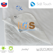 Soft Touch nepremokavý chránič matraca s gumičkami v rohoch "bodky"