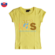 Dievčenské tričko s krátkym rukávom Silver girls sport team žlté